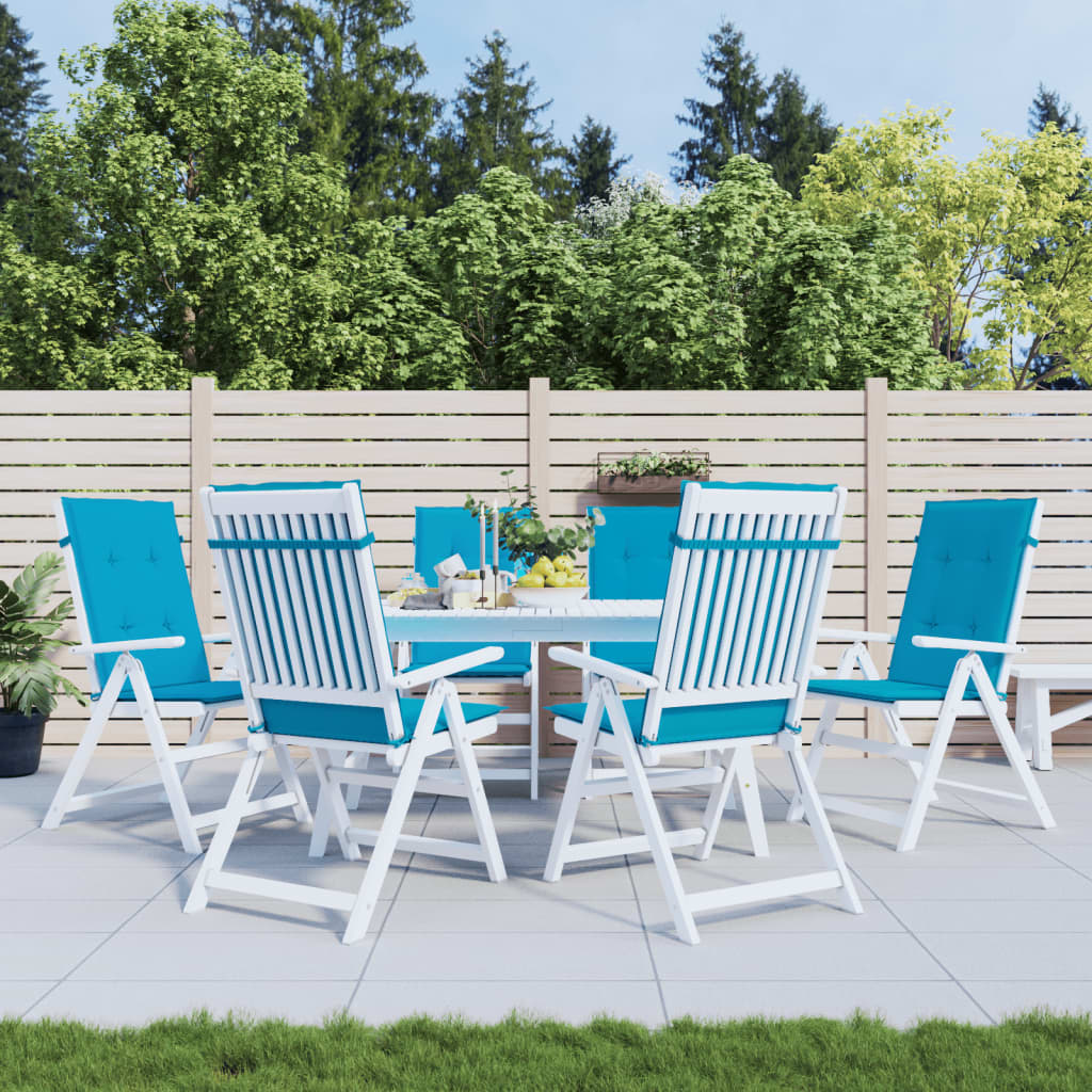 Vidaxl tuinstoelkussens 6 st hoge vloerkleed 120x50x3 cm stof blauw