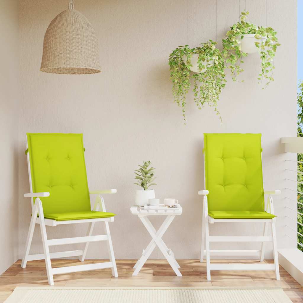 VidaXL Tuinstoelkussens 2 st hoge vloerkleed 120x50x3 cm stof heldergroen