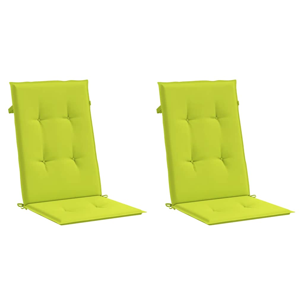 VidaXL Tuinstoelkussens 2 st hoge vloerkleed 120x50x3 cm stof heldergroen