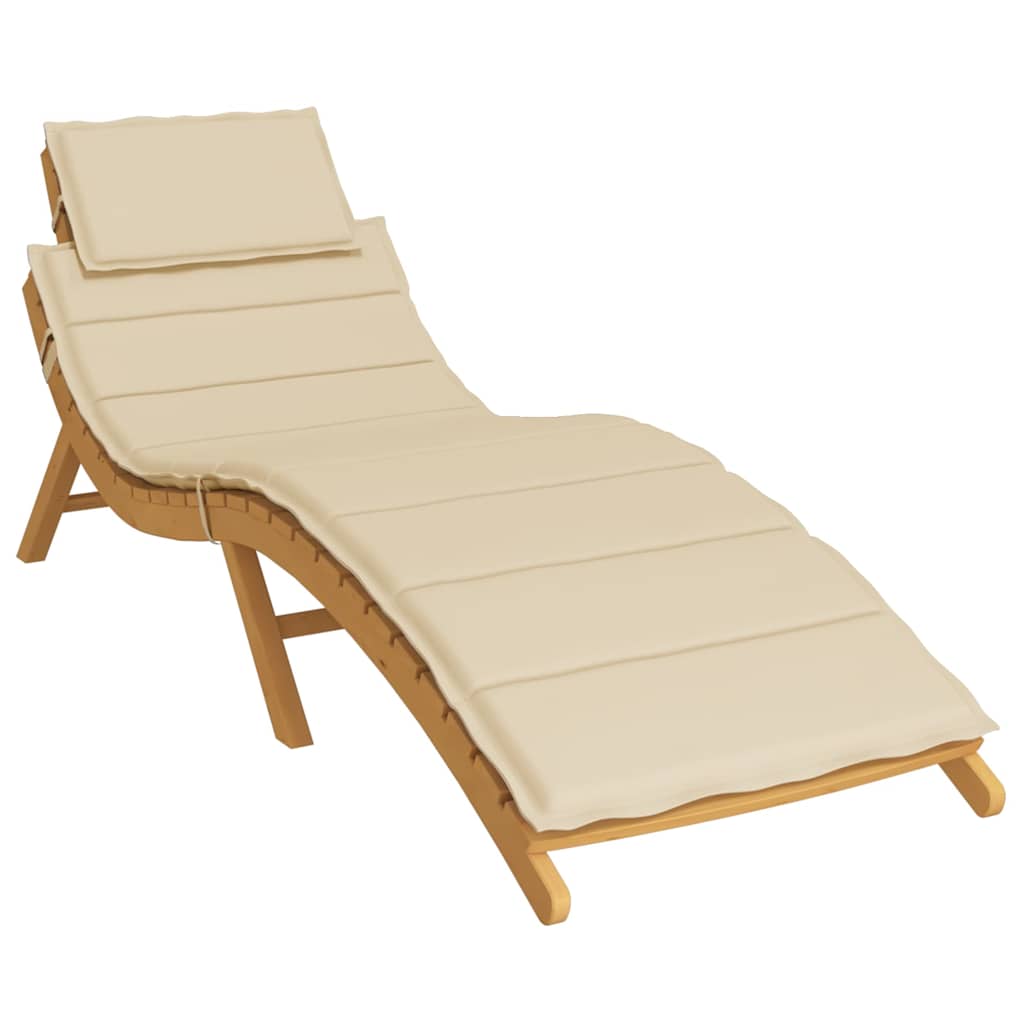 Vidaxl ligbedkussen 186x58x4 cm oxford stof beige