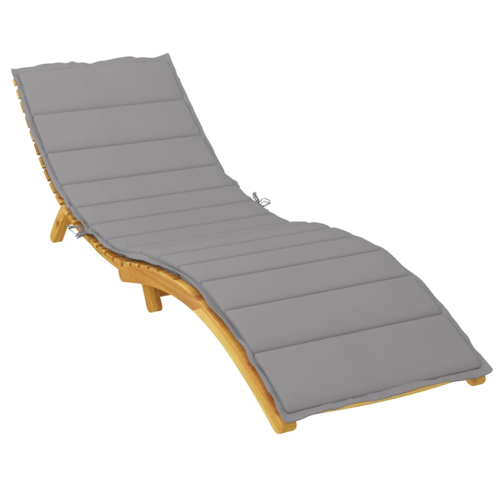 Vidaxl ligbedkussen 200x70x3 cm oxford stof grijs