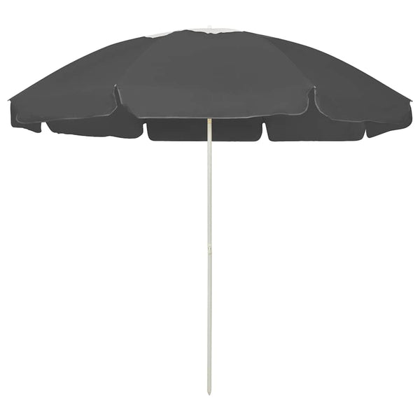 Vidaxl strandparasol 240 cm antracietkleurig