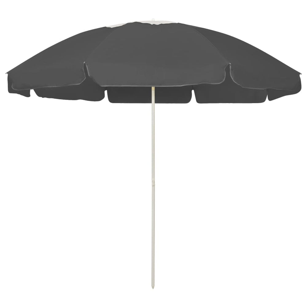 Vidaxl strandparasol 240 cm antracietkleurig