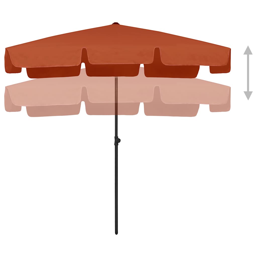 Vidaxl strandparasol 200x125 cm terracottakleurig