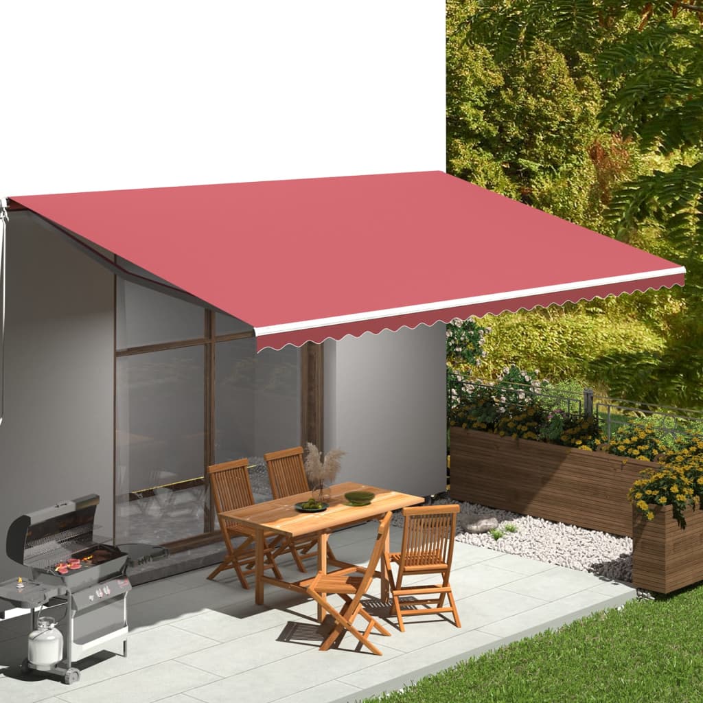 Vidaxl vervangingsdoek voor luifel 6x3,5m bordeauxrood