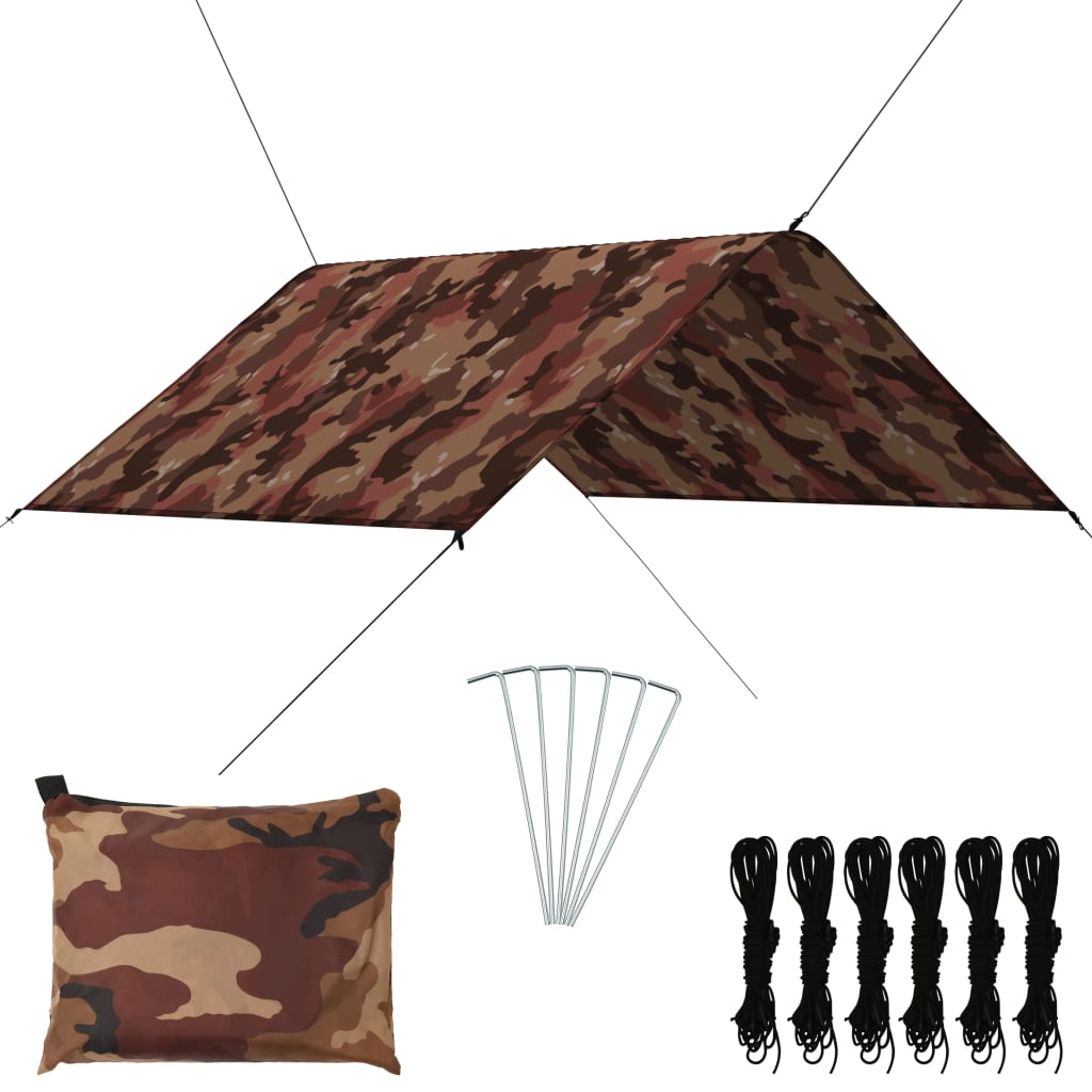 Vidaxl afdekzeil 3x2,85m camouflage