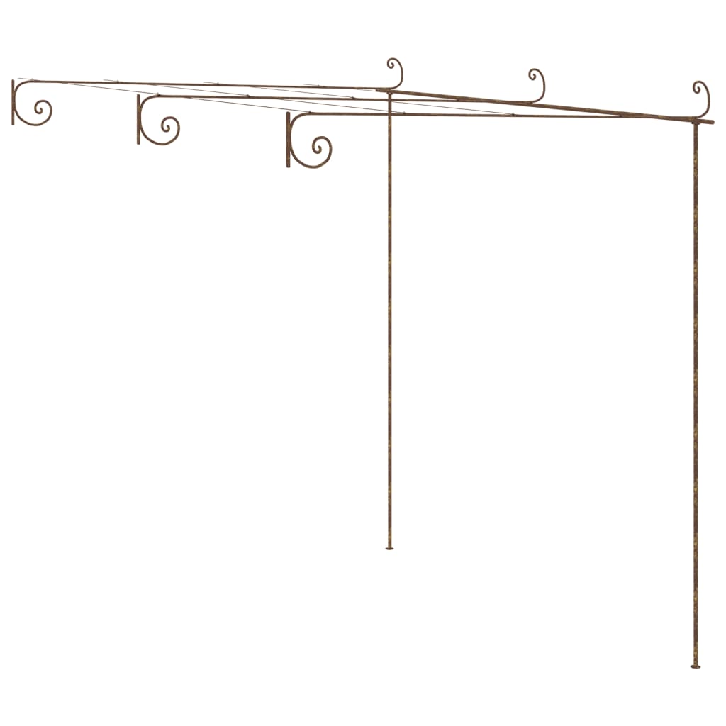 Vidaxl tuinpergola 3x3x2,5m ijzer antiekbruin