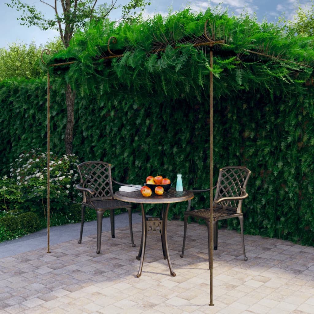 Vidaxl tuinpergola 3x3x2,5m ijzer antiekbruin