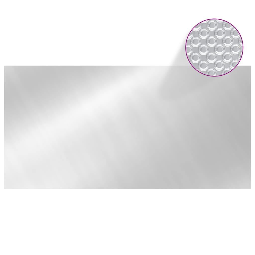 VidaXL Zwembadfolie solar drijvend rechthoekig 10x5m PE zilverkleurig
