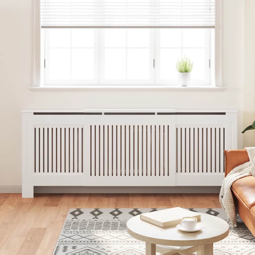 Vidaxl radiatorombouw 205 cm mdf wit