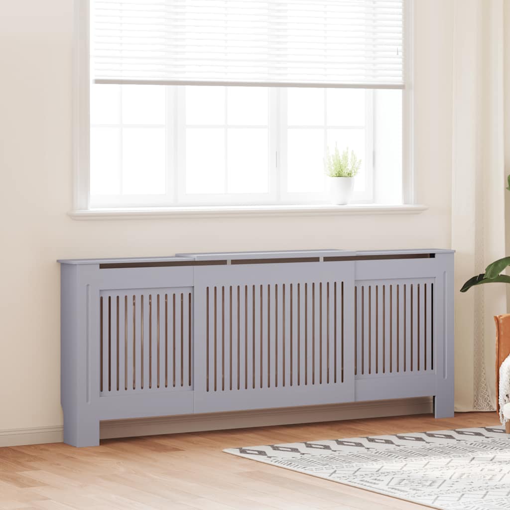 Vidaxl radiatorombouw 205 cm mdf grijs