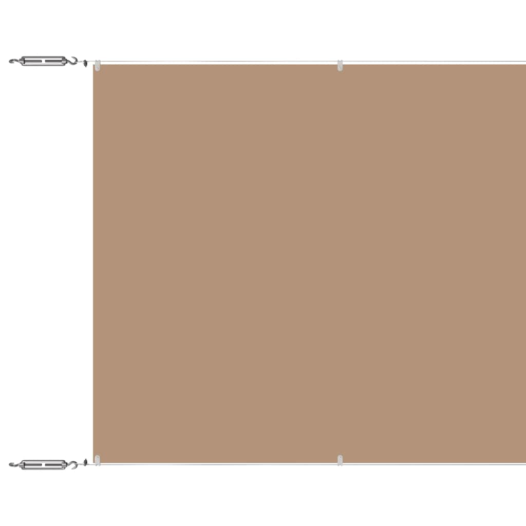 Vidaxl luifel verticaal 60x1200 cm oxford stof taupe
