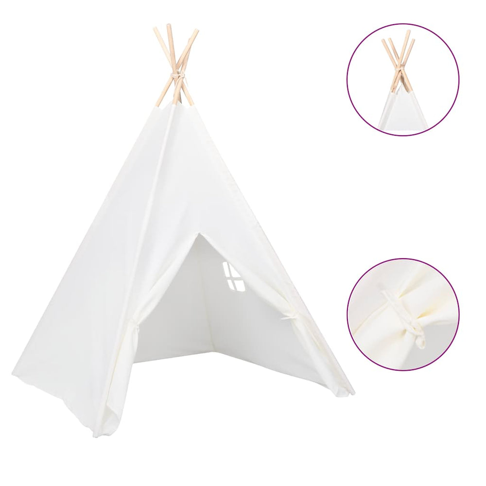 Vidaxl kinderbedje met tas 120x120x150 cm peachskin wit