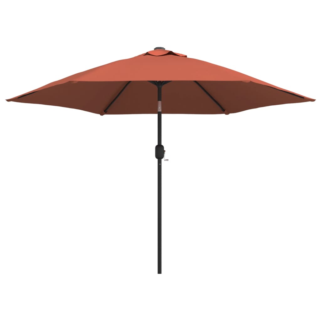 VidaXL Parasol met metalen paal 300 cm terracottakleurig