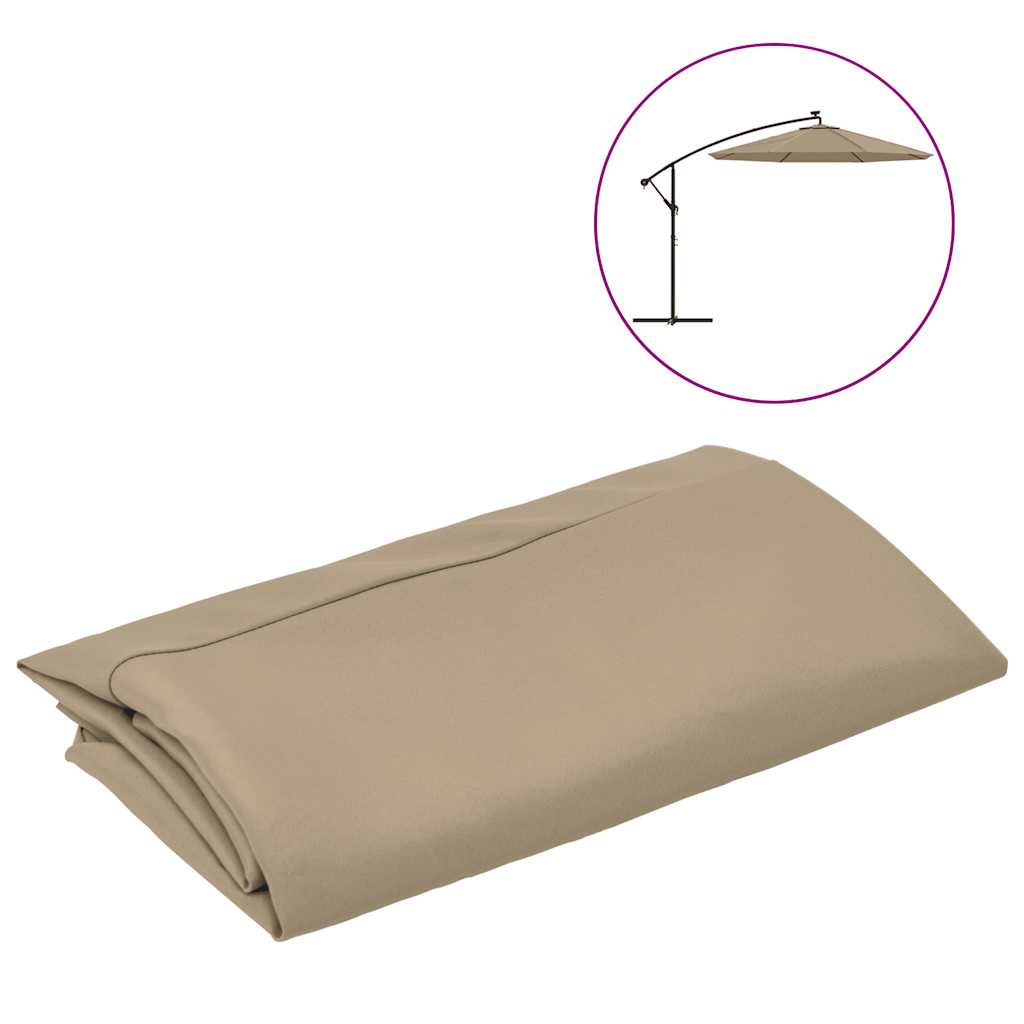 Vidaxl vervangende stof voor zweefparasol taupe 350 cm