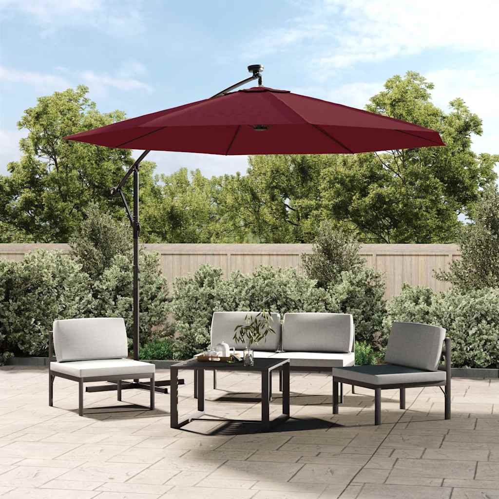 VidaXL vervangingsdoek voor zweefparasol 350 cm bordeauxrood