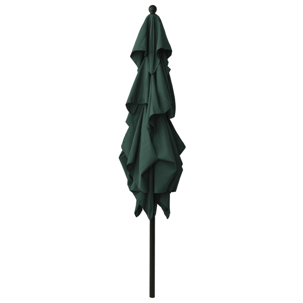 Vidaxl parasol 3-laags met aluminium paal 2,5x2,5m groen