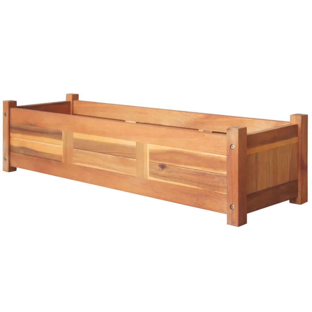 VidaXL Plantenbakken 2 st 100x30x25 cm acaciahout