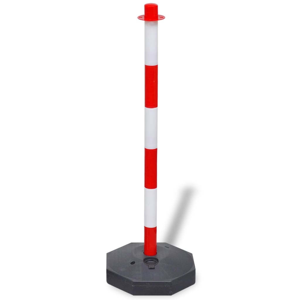 VidaXL Set van 4 kettingpalen en 2 kunststof kettingen van 10 mtr