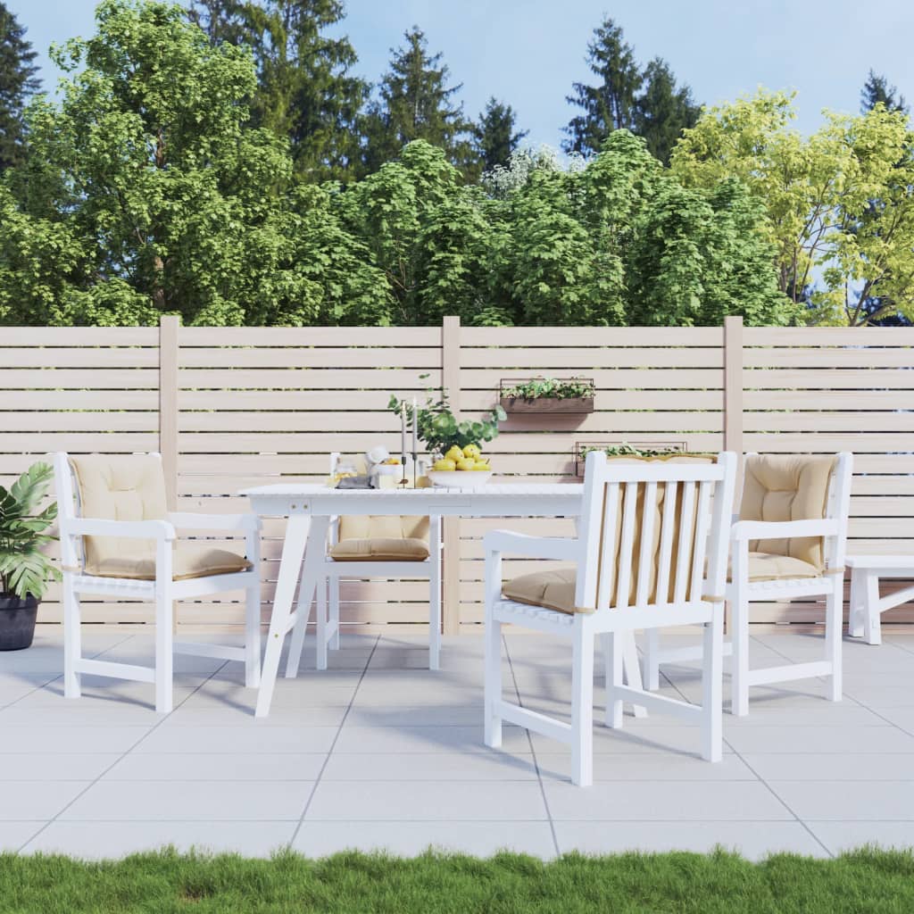 Vidaxl tuinstoelkussens 4 st lage rug 100x50x7 cm stof beige