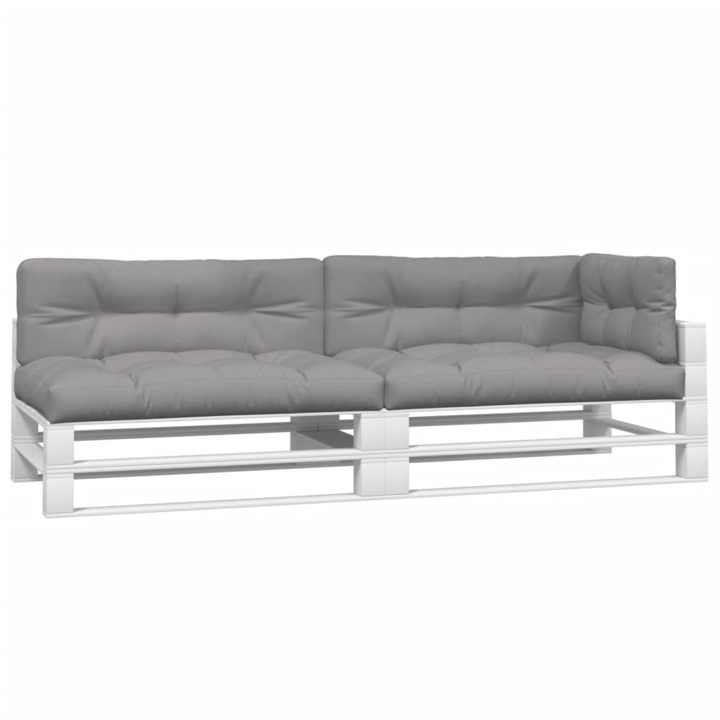 VidaXL Palletkussens 5 st stof grijs
