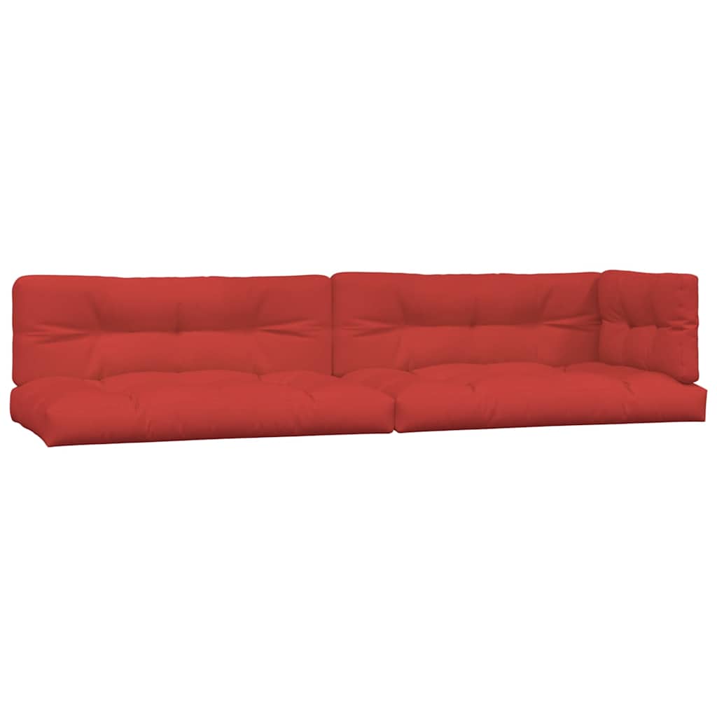 Vidaxl palletkussens 5 st stof rood