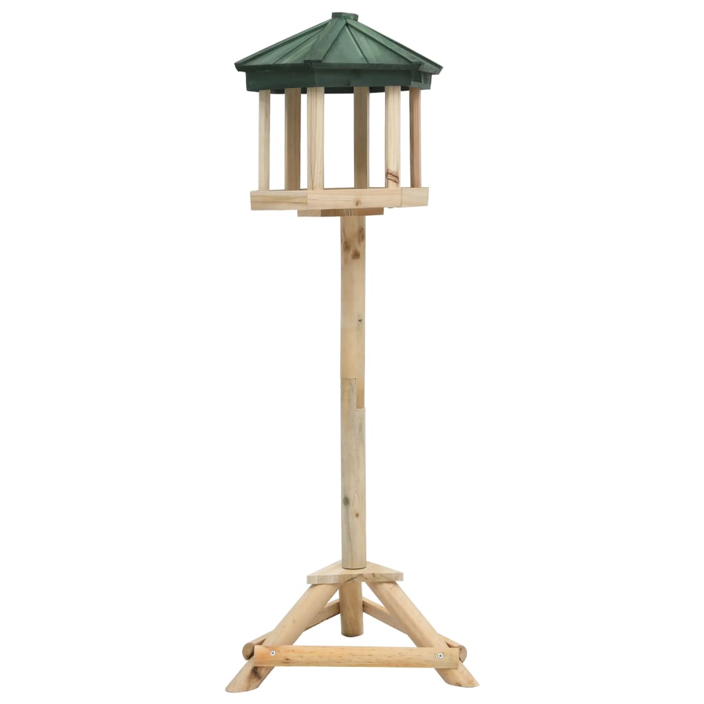 VidaXL Vogelvoeder staat 33x110 cm massief vuurhout
