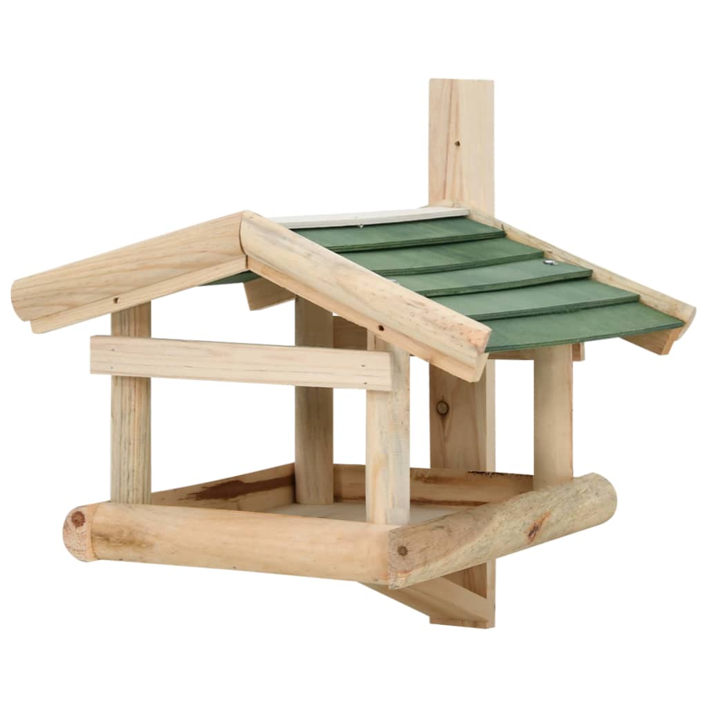 Vidaxl vogelvoeder 35x29,5x21 cm massief hout