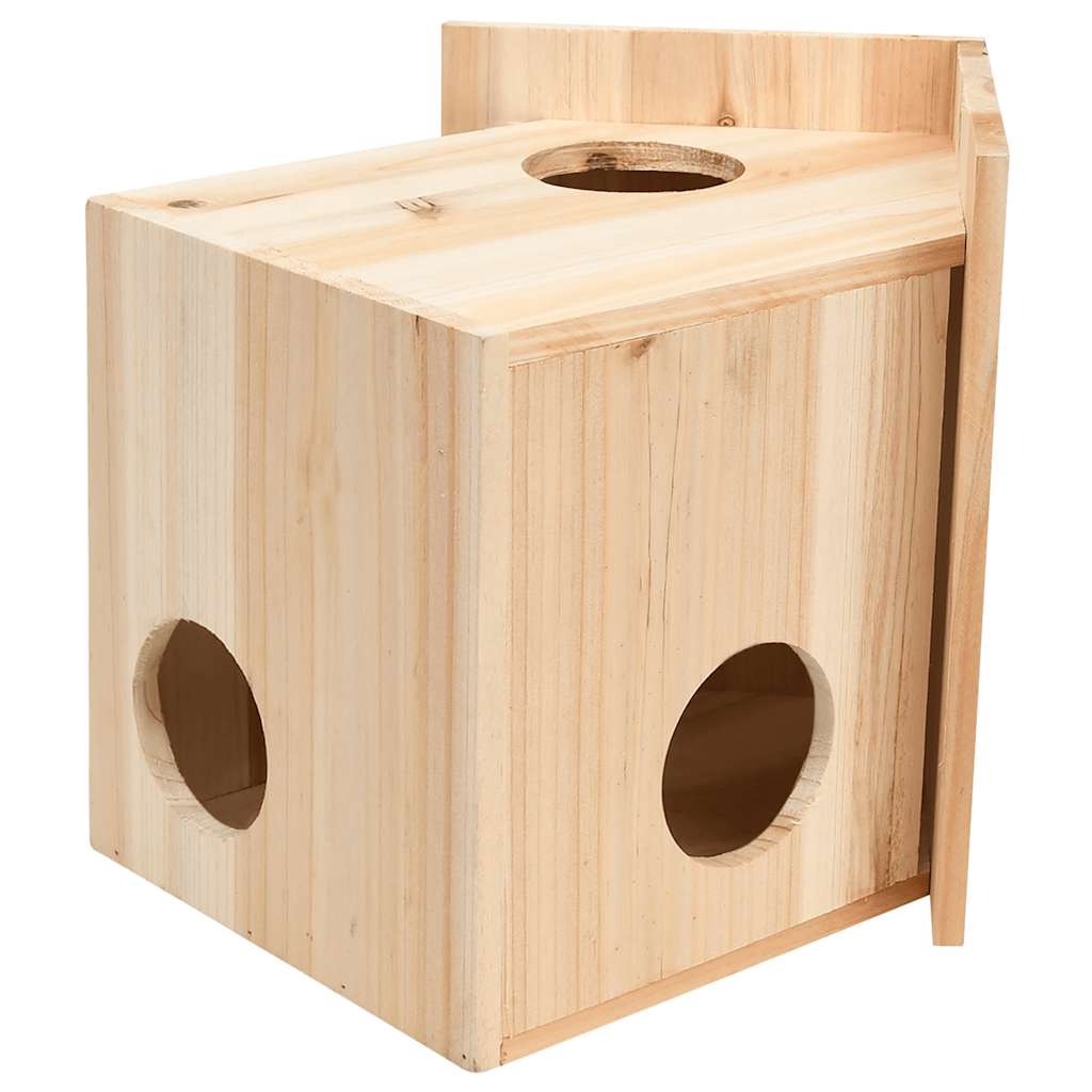 Vidaxl eekhoornhuisje 26x25x29 cm massief vurenhout