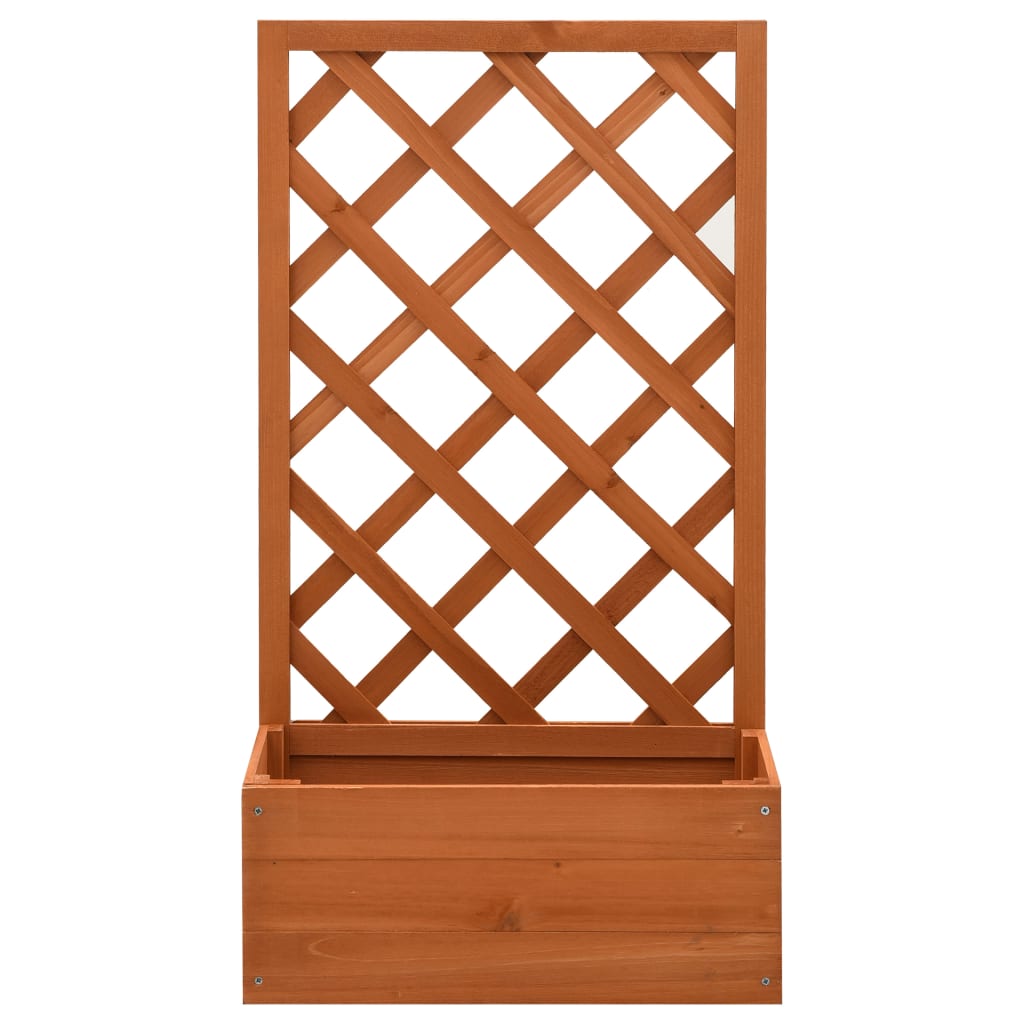 Vidaxl lattenwerkplantenbak 50x25x90 cm massief vuurhout oranje