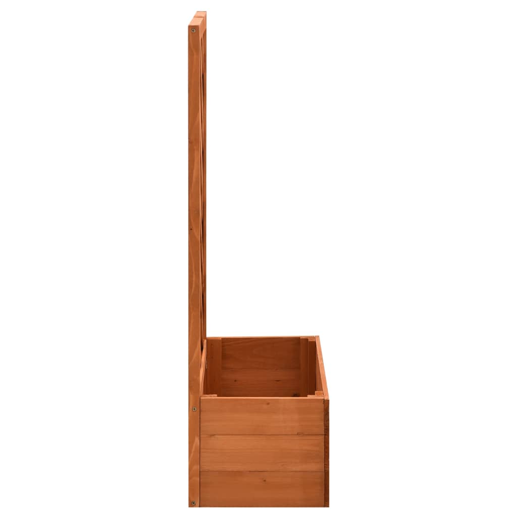 Vidaxl lattenwerkplantenbak 50x25x90 cm massief vuurhout oranje