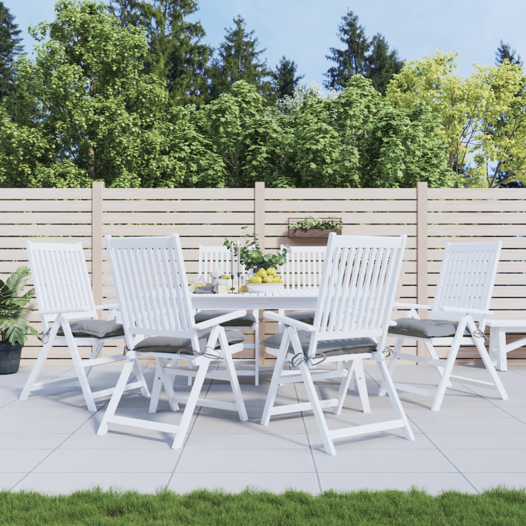 Vidaxl stoelkussens 6 st 40x40x7 cm oxford stof grijs