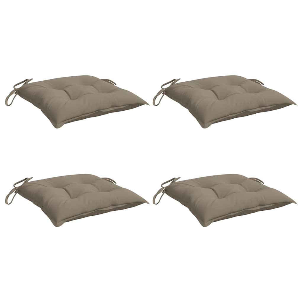 Vidaxl stoelkussens 4 st 40x40x7 cm oxford stof taupe