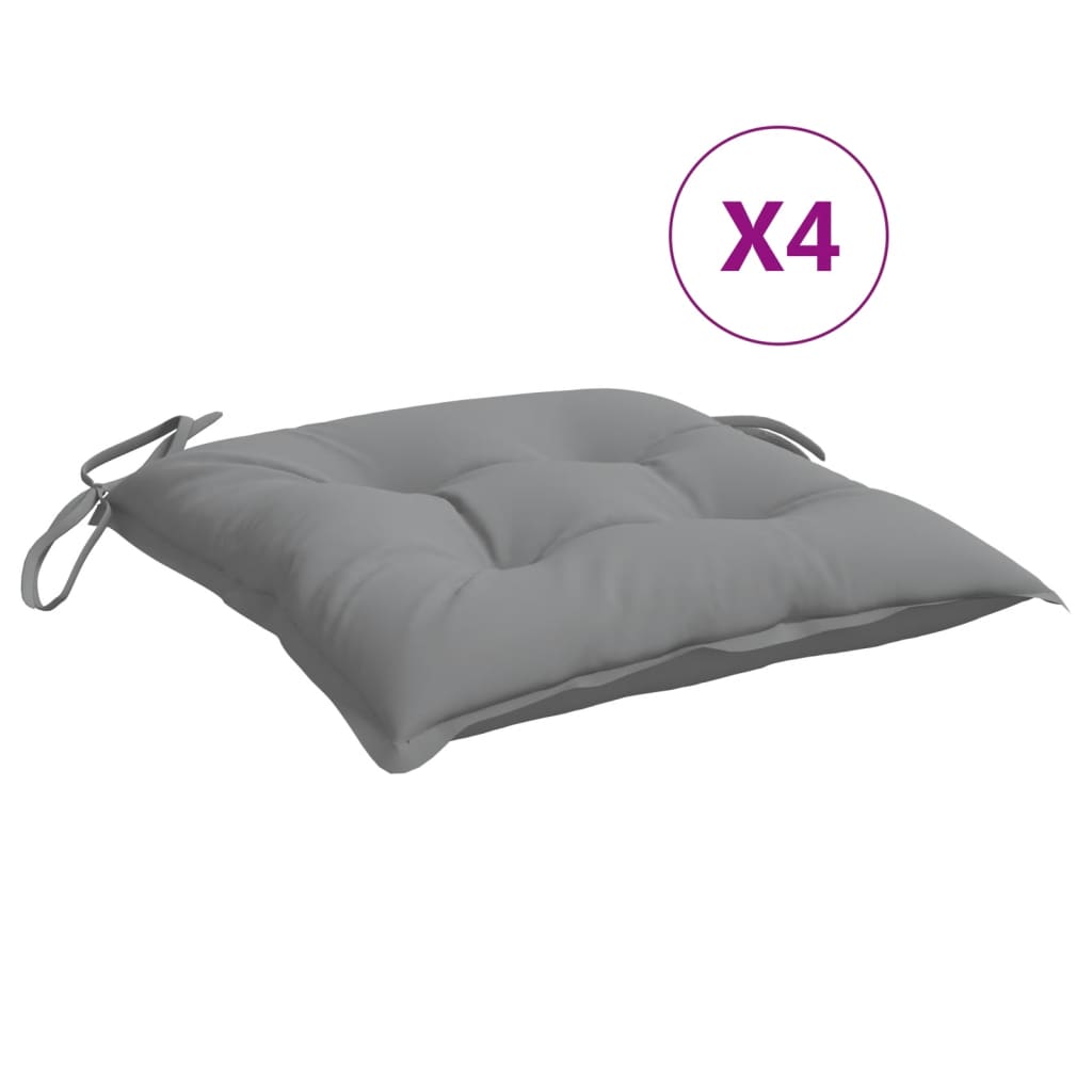 Vidaxl stoelkussens 4 st 50x50x7 cm oxford stof grijs