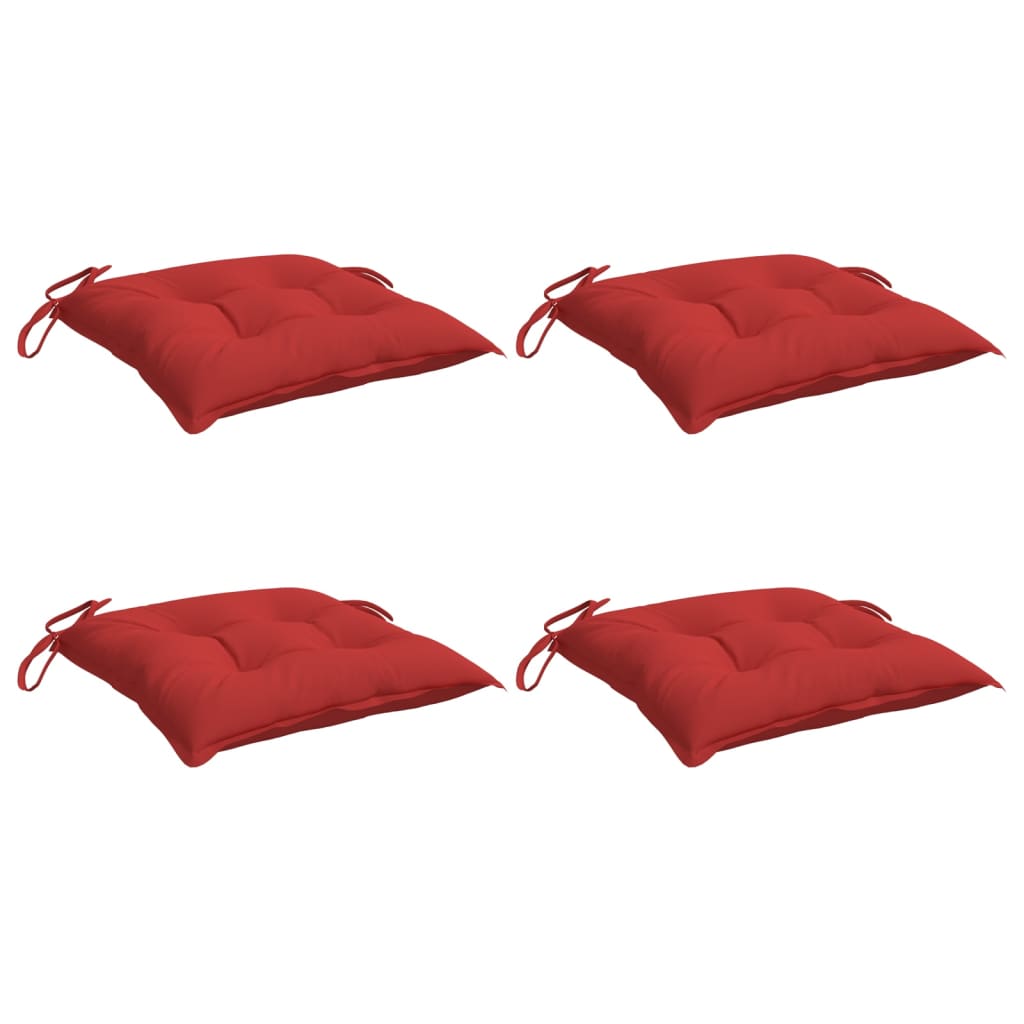 Vidaxl stoelkussens 4 st 50x50x7 cm oxford stof rood