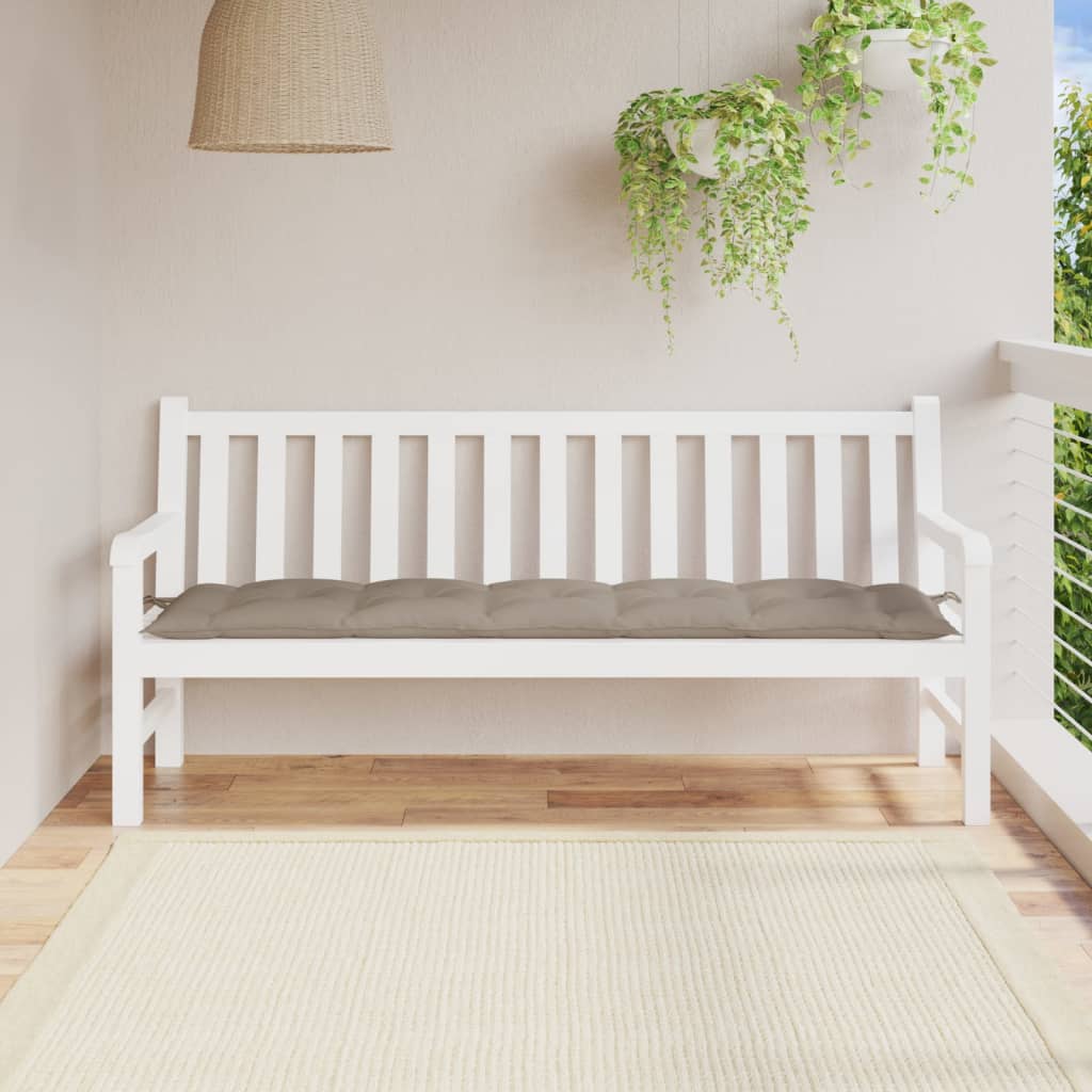 Vidaxl tuinbankkussen 180x50x7 cm oxford stof taupe