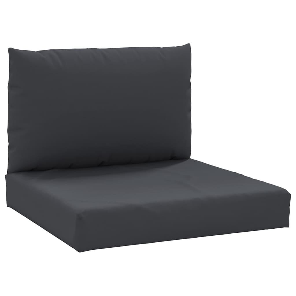 VidaXL Palletkussens 2 st stof zwart