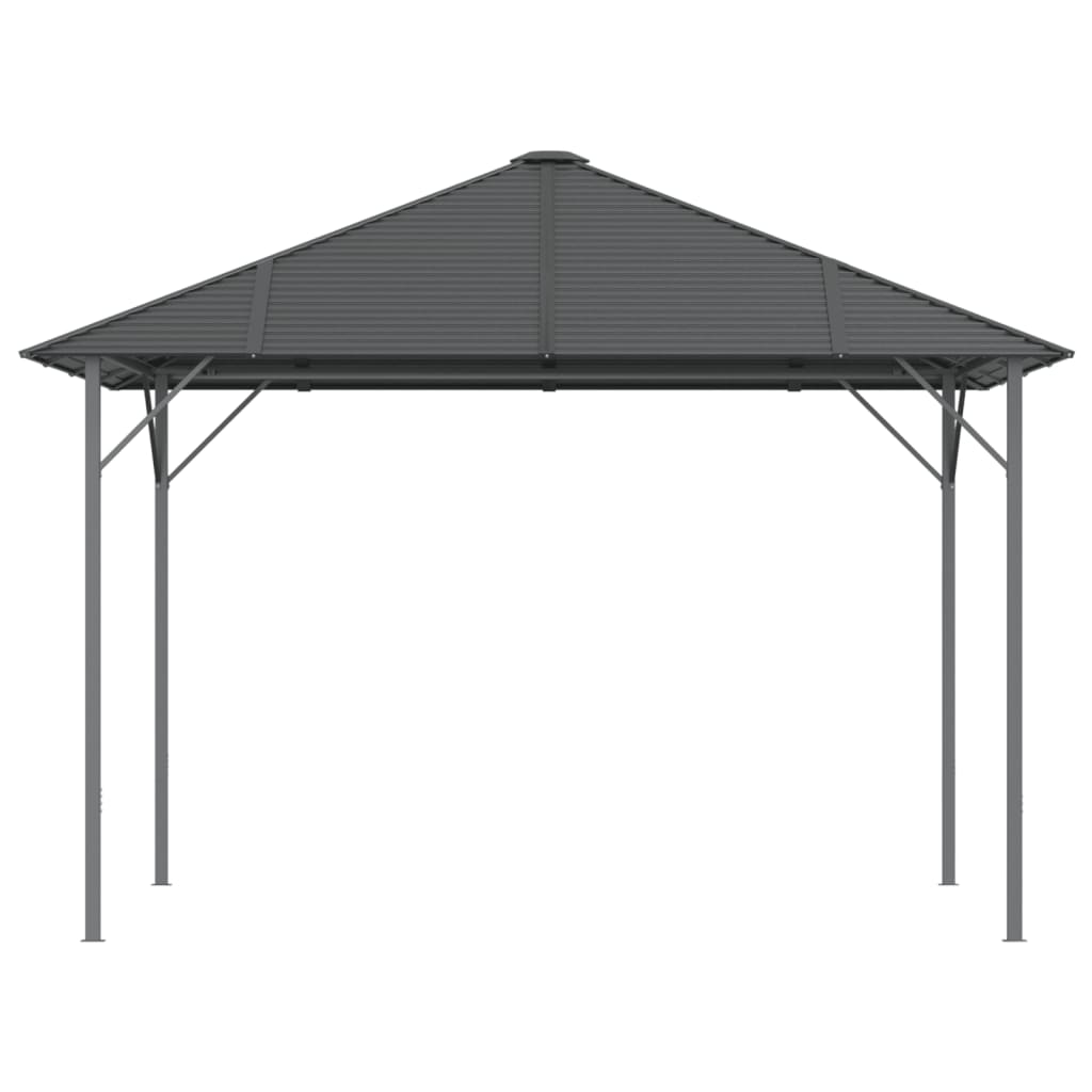 VidaXL Prieel met dak 3x3m antracietkleurig