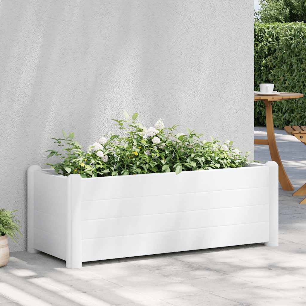 Vidaxl plantenbak 100x43x35 cm pp wit