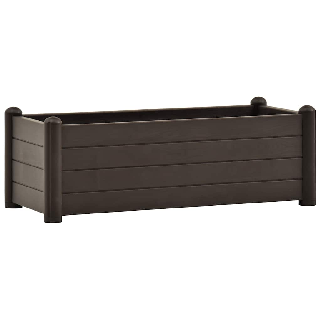 Vidaxl plantenbak 100x43x35 cm pp mokka