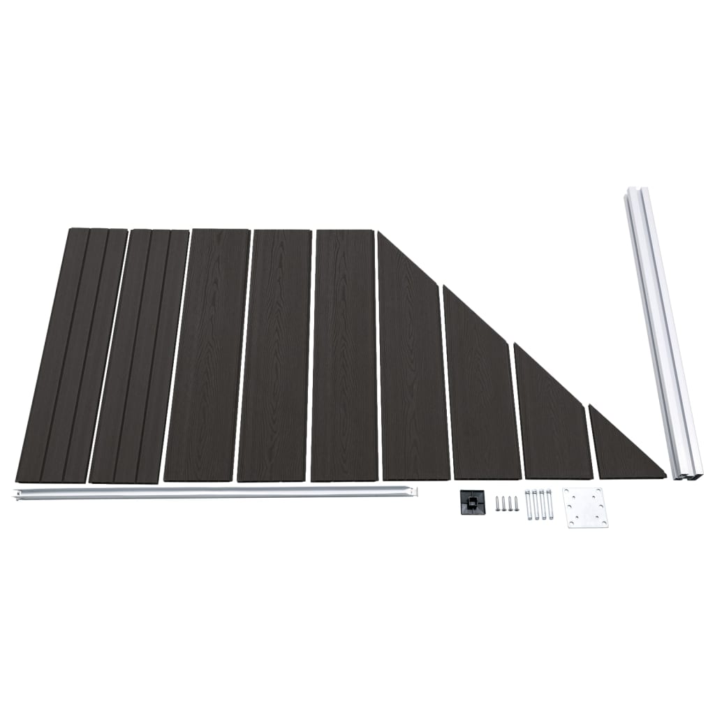 Vidaxl beschermpaneel 95x(105-180) cm hkc zwart