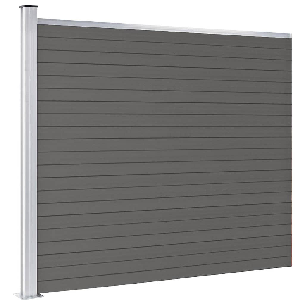 Vidaxl schuttingpaneel 175x146 cm hkc grijs