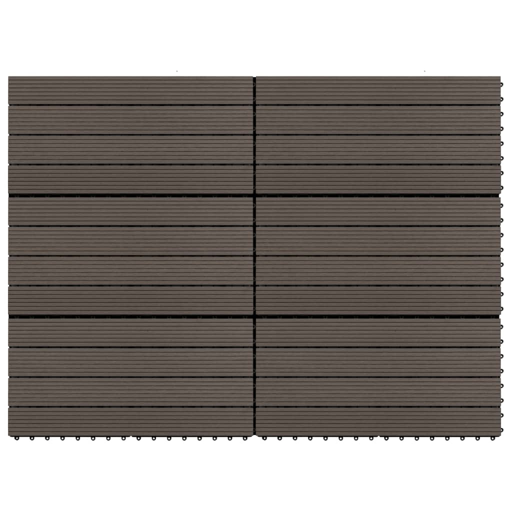 Vidaxl terrastegels 6 st 60x30 cm 1,08 m² hkc donkerbruin