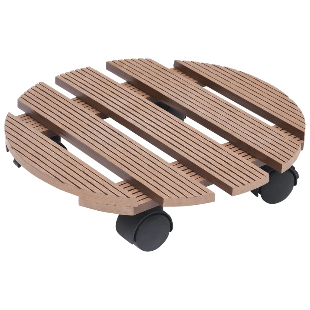 Vidaxl plantenkarren 2 st ø30x7,5 cm hkc bruin