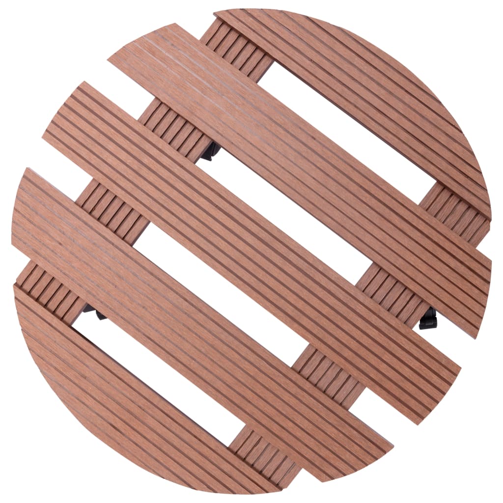 Vidaxl plantenkarren 2 st ø30x7,5 cm hkc bruin