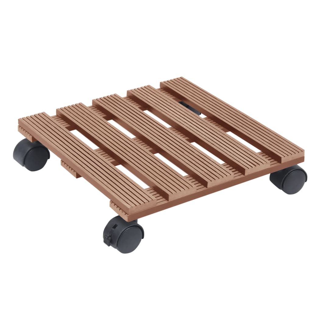 Vidaxl plantenkarren 2 st 30x30x7,5 cm hkc bruin