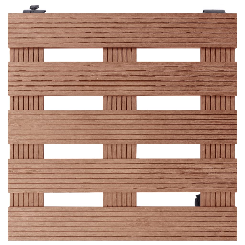 Vidaxl plantenkarren 2 st 30x30x7,5 cm hkc bruin