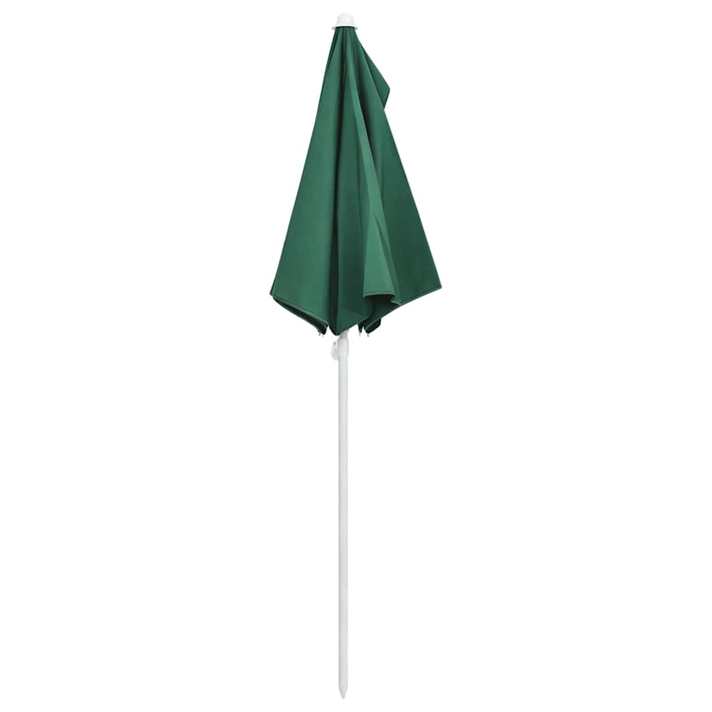 Vidaxl parasol half met paal 180x90 cm groen