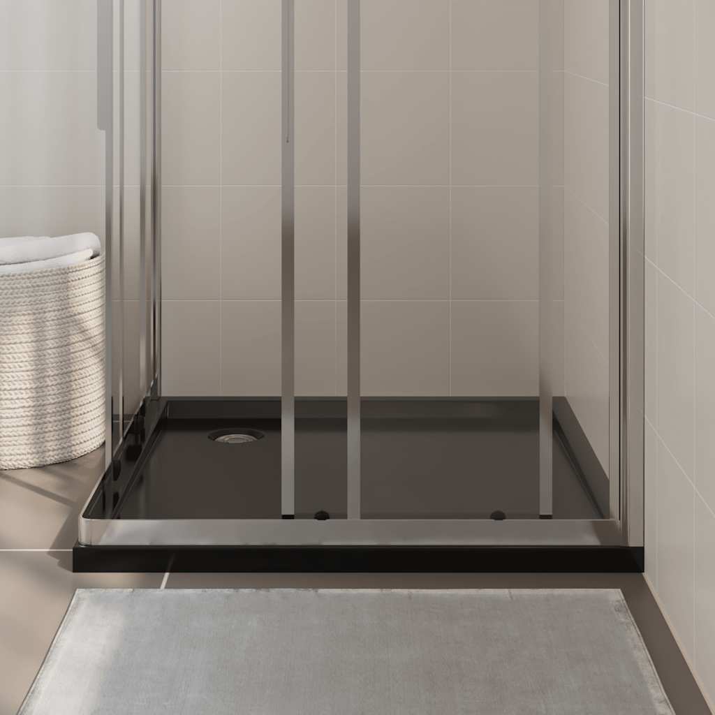 Vidaxl douchebak vierkant 90x90 cm abs zwart