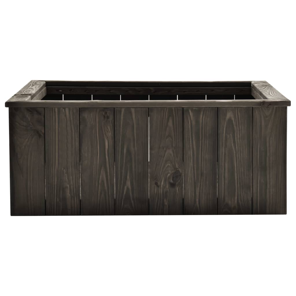 VidaXL Plantenbak ingezoomd 74x77x30 cm massief groenenhout grijs